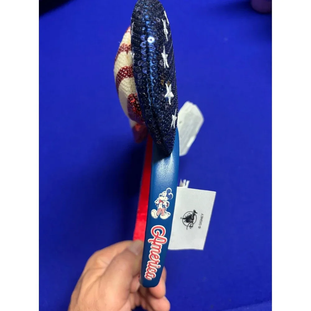 2026 Disney Parks Americana America Sequin Mickey Minnie Mouse Ear Headband New